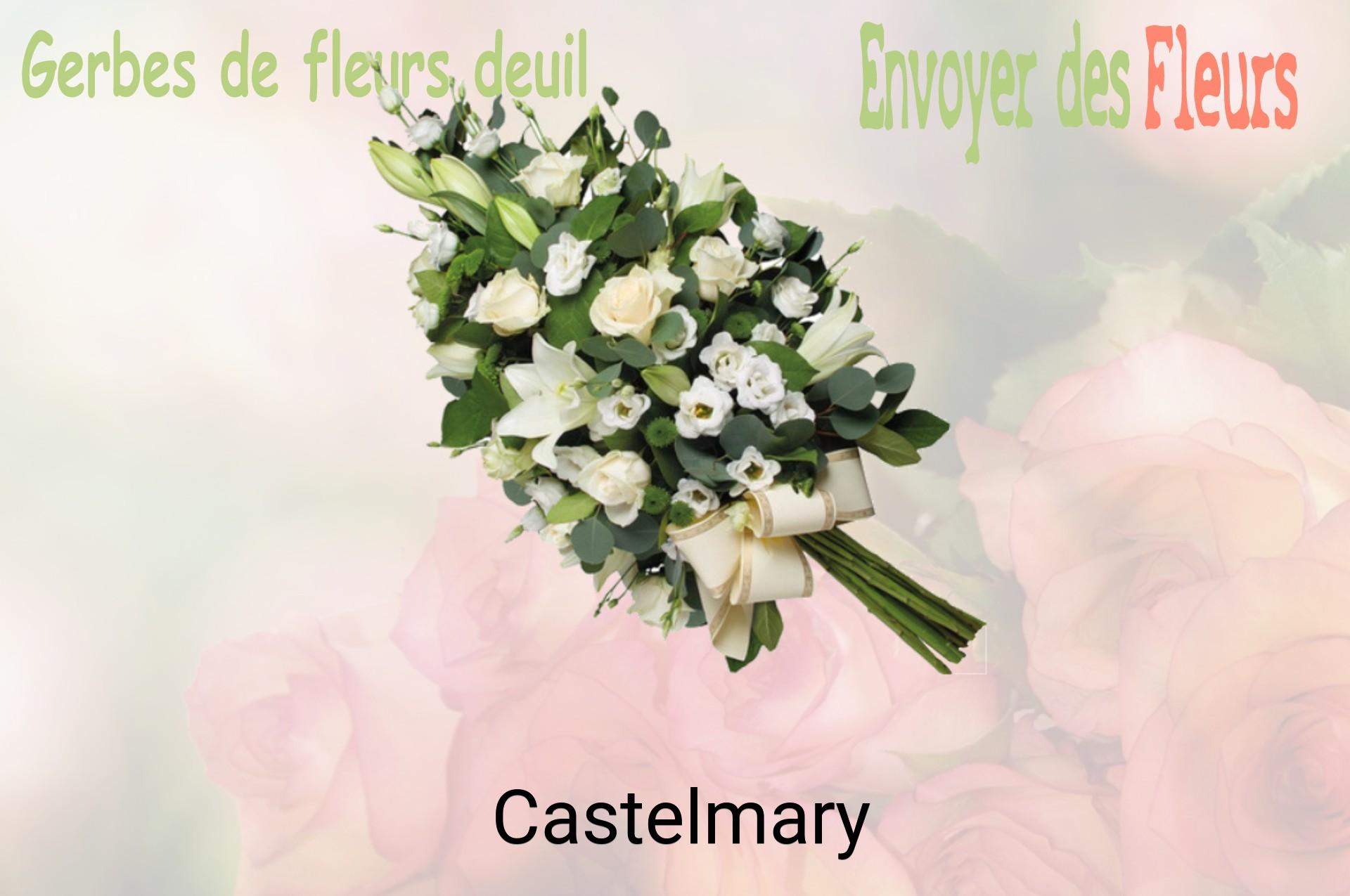 Gerbe de fleurs de deuil livrée à Castelmary